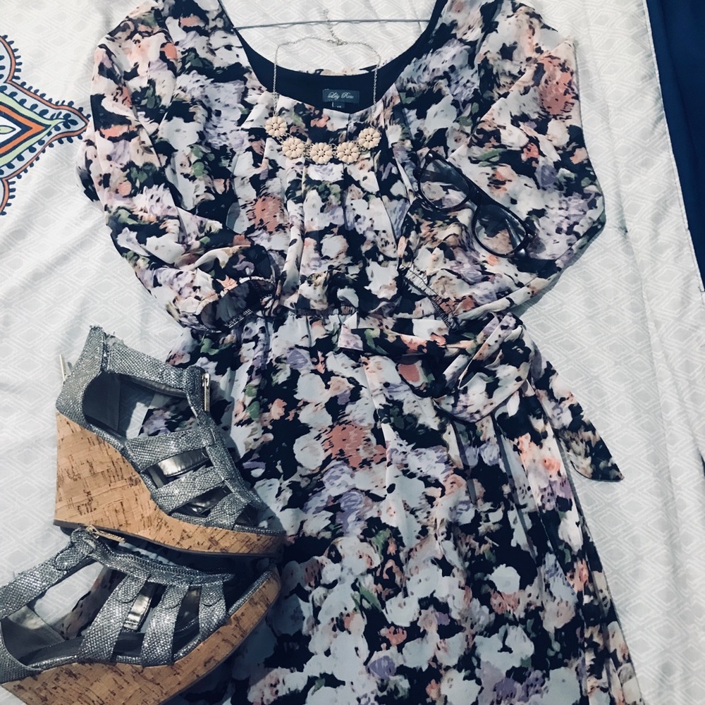 LONG SLEEVE Flower Dress